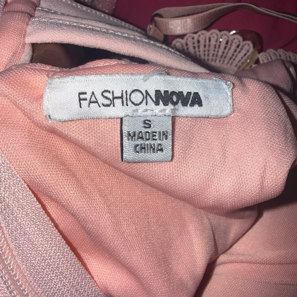 Fashion Nova Blush Lace Chemise - Picture 3 of 3